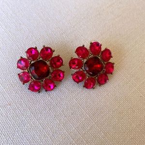 Red and Pink Jewelled Flower Lovisa Earrings